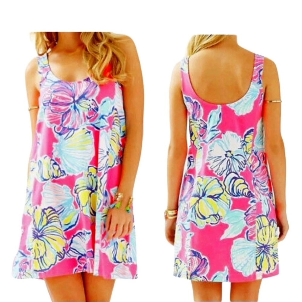 Lilly Pulitzer Carmel Dress Swept By the Tides Print Medium
